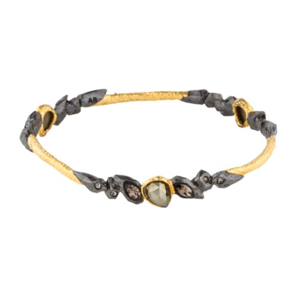 Alexis Bittar Pyrite Crystal Elements Bangle 80$